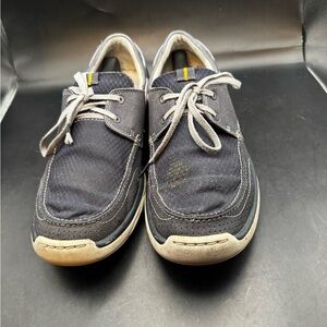 Clarks Gray Fabric Lace Up Boat Deck Shoes Cloudstepper 26125155 Men’s 12